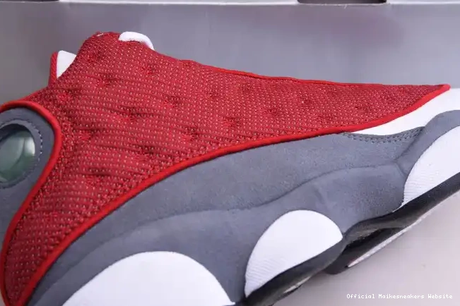 Official Maikesneakers Gym 13 Retro Jordan Flint Air 414571-600 Grey Red 0527